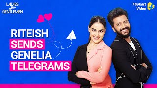 Genelia got love telegrams from Riteish  Ladies vs Gentlemen  Flipkart Video [upl. by Etnaid]