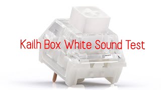 Kailh Box White Switches Sound Test [upl. by Zetra]