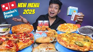 Dominos Mukbang Champaran Mutton Paneer Tikka The 4 Cheese Double Cheese Margherita with Sides [upl. by Elatsyrk]