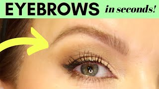 How to SHAPE EYE BROWS in seconds Great for THIN SPARSE MATURE BROWS [upl. by Lema]