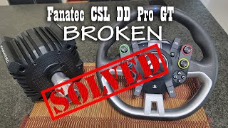 Fanatec CSL DD Pro GT problem  Solved [upl. by Lenehc]