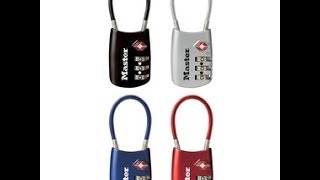 Master Lock TSA Accepted Cable Luggage Lock How to Reset Combination [upl. by Fine]