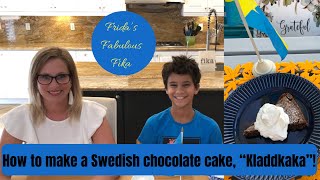 How to make Swedish chocolate cake quotkladdkakaquot [upl. by Anala]