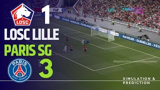 LILLE 13 PSG  RÉSUMÉ  2024 Ligue 1 simulation eFootball [upl. by Adlemy446]