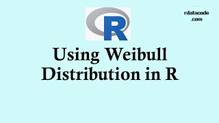 Statistics using R programming  Using Weibull distribution in R  weibull [upl. by Aihsotan]