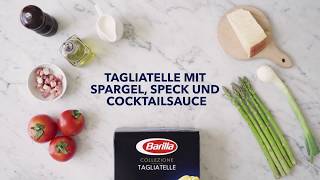 Barilla Collezione Tagliatelle mit Spargel Pancetta und Cocktailsauce [upl. by Elenahc94]