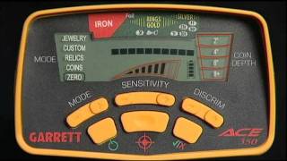 Garrett ACE 350 Basics Discrimination Settings and Batteries  Part 4 of 8 [upl. by Tnirb]