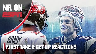 All the Tom Brady retirement reactions from First Take amp Get Up 🗣️ [upl. by Nilyarg54]