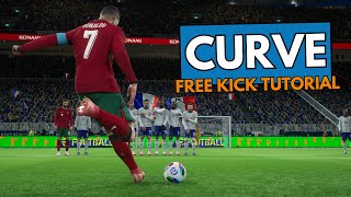 eFootball 2025  Curve Free Kick Tutorial  Playstation amp Xbox [upl. by Dedie]