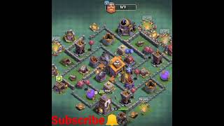 Bh6 Max base 😱 complete in clash of clanmax builder hall 6 base copy link coc bh6 shorts [upl. by Nirhtak903]