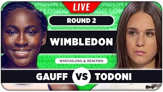 GAUFF vs TODONI • Wimbledon 2024 • LIVE Tennis Talk Watchalong [upl. by Bluh933]