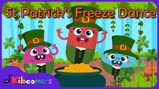 Saint Patricks Day Freeze Dance  The Kiboomers Leprechaun Songs for Preschool [upl. by Eetnahs]