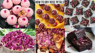 How To Make Rose Petals For Dessert  How To Dry Rose Petal For Tea  Dried Rose Petals Cumin Curry [upl. by Lerrehs720]