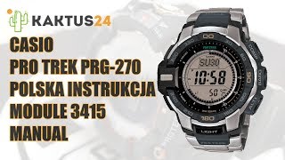 Jak ustawić Casio PROTREK PRG270 MANUAL instrukcja obsługi zmiana czasu [upl. by Epilihp909]