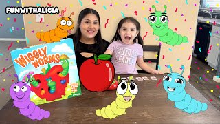 Wiggly Worms Game  The BEST WAY TO PLAY WIGGLY WORMS so much fun  Mother amp Daughter Playing Games [upl. by Aisyla775]