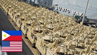 Thousands of US Military Vehicles and Equipment Arrive in Subic Bay Philippines [upl. by Knowland]