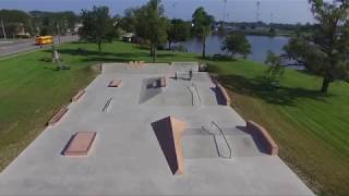 Flyover of Niagara Falls NY Skatepark by Spohn Ranch [upl. by Odrude]