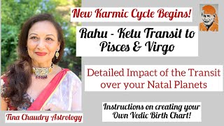 Rahu  Ketu Transit to Pisces amp Virgo Predictions based on transit over Natal Planets [upl. by Namlak]