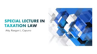 Special Lecture in Taxation Law Bar Exam 2022  Part 2 [upl. by Toinette]