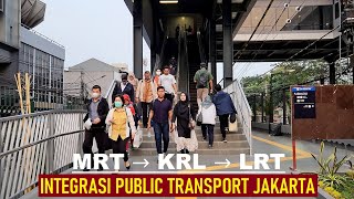 JAKARTA PUBLIC TRANSPORT INTEGRATION‼️ MRT Station → Stasiun KRL → LRT Station via JPM Dukuh Atas❗ [upl. by Gninnahc219]