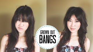 Tutorial  Styling long straight bangs  fringe [upl. by Ephram141]