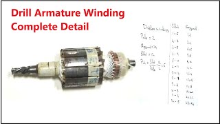 How to rewind armature of drill machine  simple method [upl. by Theran]