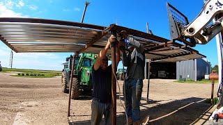 Welding Windbreaks into Shade for Cattle [upl. by Aciras106]