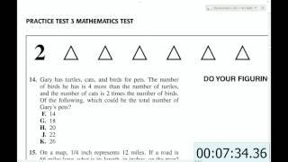 Mcgraw Hills 10 ACT Practice Tests Math Test 3 Full [upl. by Woodie818]