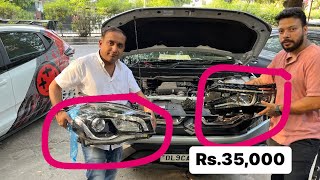 Brezza 2022 Base Model Got Top Model Headlights 🔥  Maruti Brezza 2022  Brezza Modified  Facelift [upl. by Cristen]