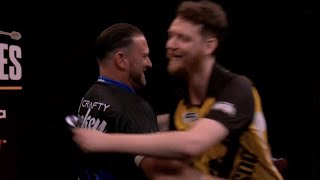 Darts stars hit nine darters in backtoback matches with fans in shock [upl. by Nerej]