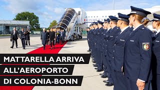 Mattarella arriva allaeroporto di ColoniaBonn [upl. by Bussy282]