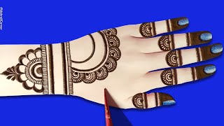 Easy Beautiful Mehndi design for Backhand  Stylish Mehndi design Simple Mehndi Mehandi ka design [upl. by Modnarb]