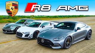 New AMG GT 63 v R8 GT v 911 Turbo DRAG RACE [upl. by Aldas921]