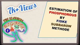 ESTIMATION OF PHOSPHOROUS BY FISKE SUBBAROW METHOD [upl. by Brandes]