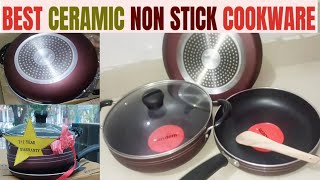 किचन के लिए करी काफी सारी शॉपिंग  Nonstick Cookware Set [upl. by Elvah]