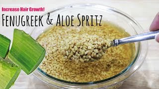 Fenugreek and Aloe Spray  Increase Your Hair Growth Naturally  Fenugreek For Hair Growth [upl. by Beret]