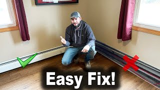 How to Fix Loose Baseboard Heat Covers  Make Your Heat More Efficient [upl. by Gwenora]