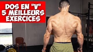 DOS EN V  5 MEILLEURS EXERCICES HALTÈRES [upl. by Dreeda760]