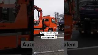 Illegales Autorennen am Nürburgring endet auf dem Abschlepper [upl. by Tiossem]