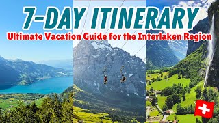 7 DAY SWITZERLAND ITINERARY Your stepbystep itinerary guide for 1 week in the Interlaken Region [upl. by Nalhsa]