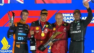 2023 Singapore Grand Prix  Podium Anthems [upl. by Sloane185]