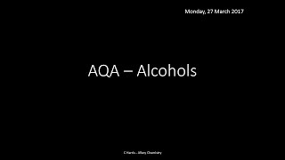 AQA 35 Alcohols REVISION [upl. by Sidky936]