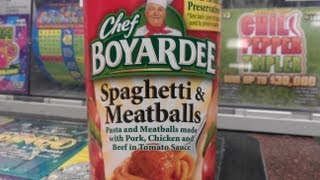 Chef Boyardee Spaghetti amp Meatballs Review [upl. by Nainatrad]