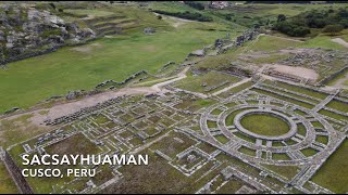 4K drone view of empty Sacsayhuaman Cusco Peru [upl. by Portuna]