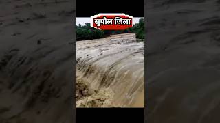 सुपौल में अचानक आया बाढ़ का तूफानsupaul saharsa araria flood news biharflood kosinadi [upl. by Tillman]