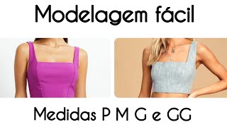 Como fazer molde Cropped Decote Quadrado [upl. by Rivi577]