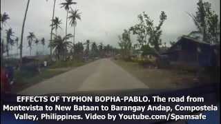 Typhoon Pablo Virtual Driving from Montevista to New Bataan Andap Compostela Province [upl. by Kristianson]