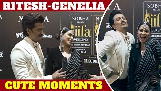 RiteshGenelias cute moments at IIFA [upl. by Etnahc]