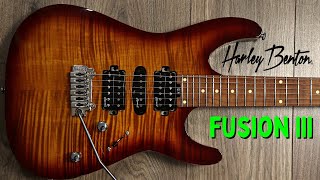 Harley Benton FusionIII HSH Roasted FBB  Guitar DemoReview [upl. by Nwahsem]