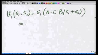 Lecture 10 Cournot Duopoly competition between two firms  Introduction and Analysis [upl. by Gent]